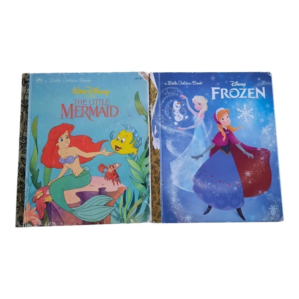 Little Golden BOOK The Little Mermaid and Frozen Kids Books - Blue